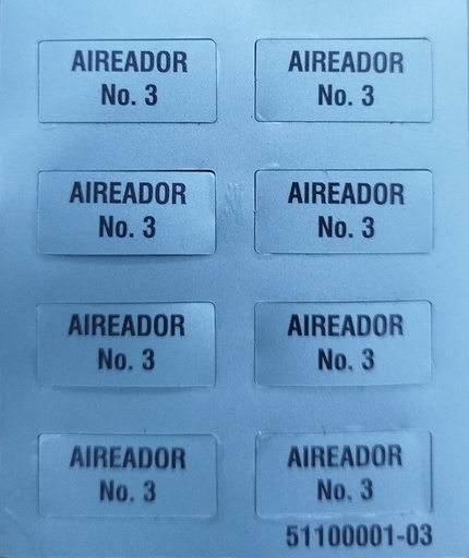 [6914VAR-5VAR-02000TP3] ETIQUETA "AIREADOR N 3"