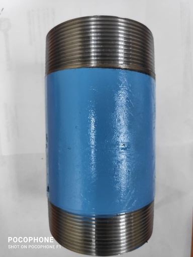 [3963ISA-NIPLER100M012L-ACERO] NIPLE CORTO 0,1 A 0,35 MTS A/C ASTM A53 SCH 40 SERIE ISA MOD.  8"