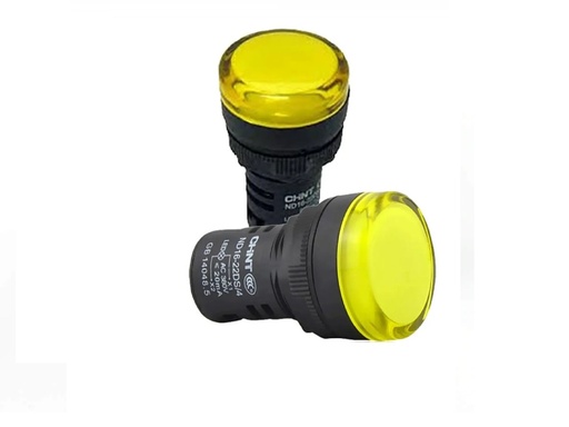 [6335CHT-ND16 - 22CS/4 Y] PILOTO LUMINOSO LED  MARCA  CHINT  MOD. ND16-22   COLOR AMARILLO  220V  22MM