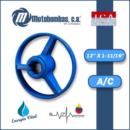 [3633ISA-0080040753] PORTACHUMACERA 12" X 1-11/16" ACERO AL CARBONO