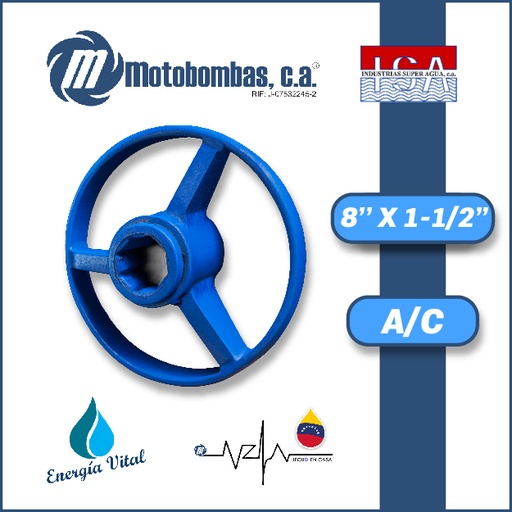 [3633ISA-0080040749] PORTACHUMACERA 8" X 1-1/2" ACERO AL CARBONO