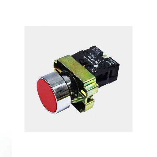 [6325CHT-NP2 - BA42] PULSADOR METALICO  COLOR ROJO  1NC  MARCA CHINT  MOD.  NP2-BA42  22MM