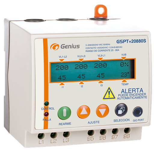 [6635VAR-GSPT-20812SS] RELE DE PROTECCION PARA MOTOR SUMERGIBLE (SUBTRONIC) 3,50-12,50A 208/240V