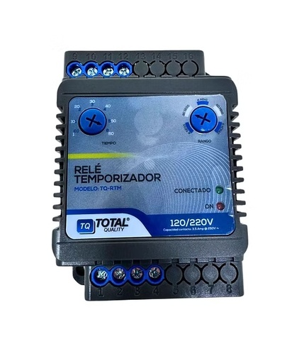 [6825VAR-TQ-RTM] RELE TEMPORIZADOR MULTIRANGO MARCA TQ  MOD. TQ-RTM 120/220V