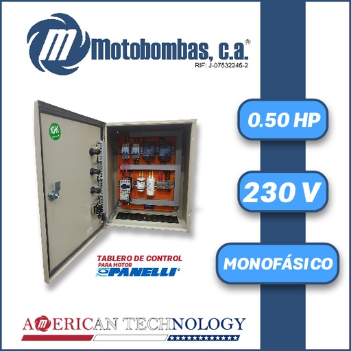 [6023MDE-PM005CON3XN230-MI55] TABLERO DE CONTROL Y POTENCIA P/ MOTOR PANELLI MF SERIE MDE MOD. TMDEPAN005    0,50HP 1PH/230V