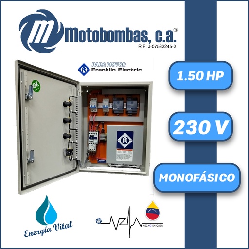 [6013MDE-6013MDE-RF015EST2XN230-MI55-0000] TABLERO DE CONTROL Y POTENCIA P/ MOTOR FRANKLIN ELECTRIC MF SERIE MDE MOD. TMDEFESTD015    1,50HP 1PH/230V