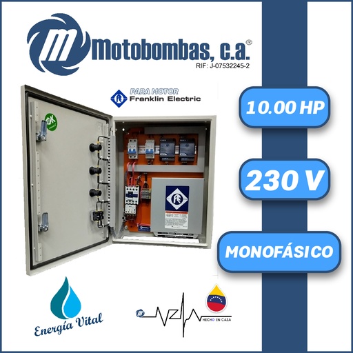[6013MDE-6013MDE-IF100EST2DN230-MI55-0000] TABLERO DE CONTROL Y POTENCIA P/ MOTOR FRANKLIN ELECTRIC MF SERIE MDE MOD. TMDEFESTD100    10,00HP 1PH/230V
