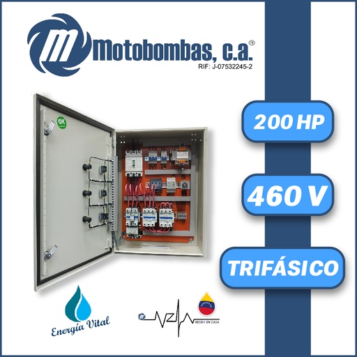 [6153MDE-TMDE712402000-0000] TABLERO DE CONTROL Y POTENCIA TF  P/ MOTOR SUMERGIBLE SERIE MDE MOD. TMDE712402000 200,00HP 3PH/460V ARRANQUE ESTRELLA-TRIANGULO