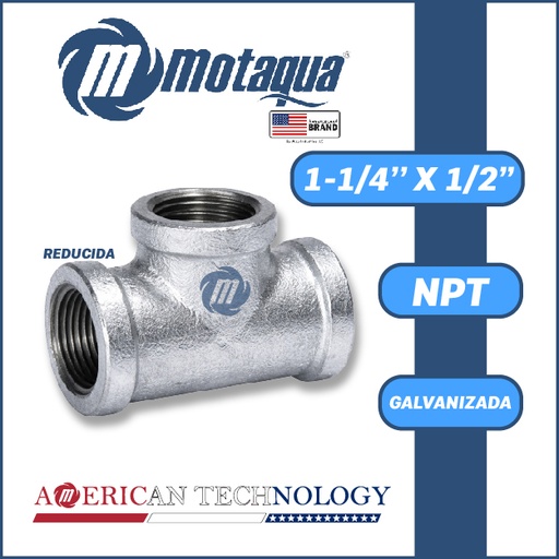 [3815VAR-TEE09R005H012H-1020] TEE REDUCIDA A/C GALVANIZADA SERIE VAR MOD.   1-1/4" X  1/2"