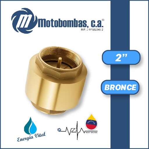 [4205VAR-8200291081] VALVULA  RETENCION  VERTICAL SERIE VAR BRONCE MOD.  2"
