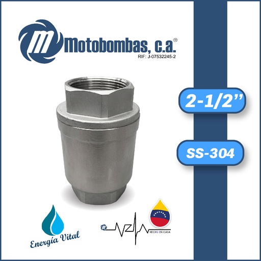 [4205VAR-8200291053] VALVULA   RETENCION VERTICAL SERIE VAR SS-304 MOD.  2-1/2"