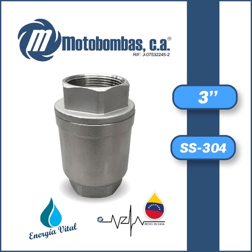 [4205VAR-8200291054] VALVULA   RETENCION VERTICAL SERIE VAR SS-304 MOD. 3"
