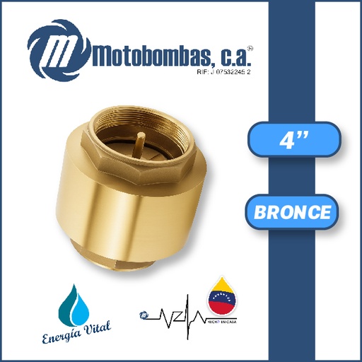 [4205VAR-8200291084] VALVULA  RETENCION  VERTICAL SERIE VAR BRONCE MOD. 4"