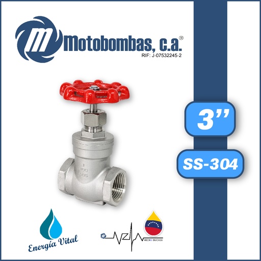 [4225ISA--8200291035] VALVULA COMPUERTA         SERIE VAR SS-304 MOD. 3"