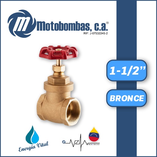 [4225ISA-8500291111] VALVULA COMPUERTA     SERIE VAR BRONCE MOD. 1-1/2"