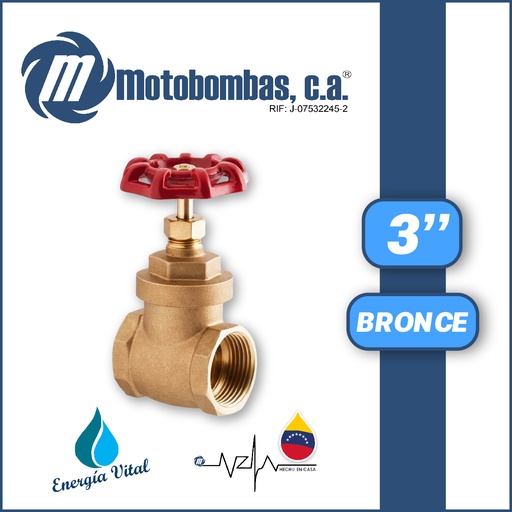 [4225ISA--8200291035] VALVULA COMPUERTA  SERIE VAR BRONCE MOD. 3"