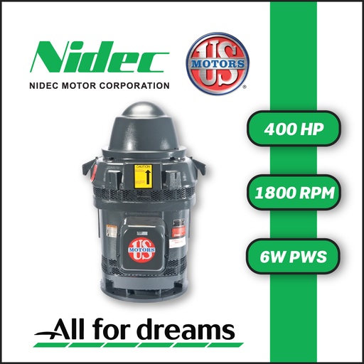 [7605USM-400] MOTOR VHS  400,00HP 1800RPM US MOTORS HO400V 4P2SLH 3PH 460V 4P 4P SF 1,15 6W PWS 449TPH WP1 HT NRR CI 