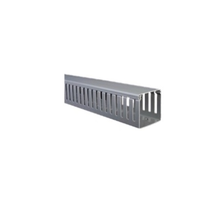 [6925VAR-CNT050X050] CANALETA PVC GRIS RANURADA 50MMX50MMX2M