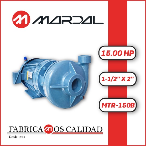 [5065MAR-2TTRC040***LRL-AI01] BOMBA MONOBLOCK TF MARDAL MTR-150C 1-1/2" X 2" 15,00HP 3PH/2P/220-440V/60HZ 3600RPM DOL ROSCA NPT