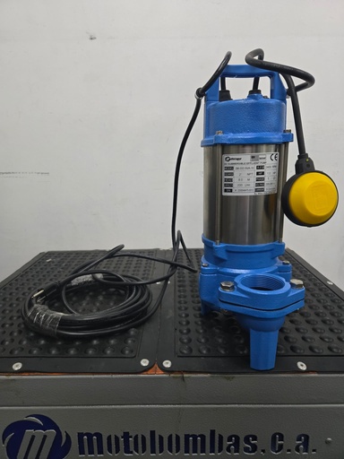 [5355MTS-2M050SVA010RHE-SF01] BOMBA SUMERGIBLE AGUAS SERVIDAS MF MOTAQUA SERIE MTS MOD. 2M050SVA10 VORTEX 1,00HP 230V 60HZ 3.450RPM 2"NPT