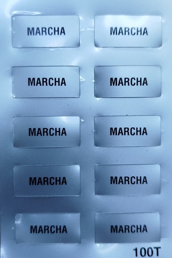 [6915VAR-020100T] ETIQUETA "MARCHA"