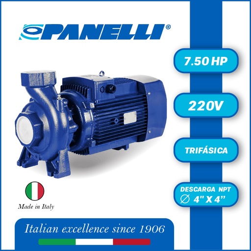 [5065PAN-0000] BOMBA MONOBLOCK  PANELLI PSCT 625 A   7,50HP/220V/3PH 4" X 4"