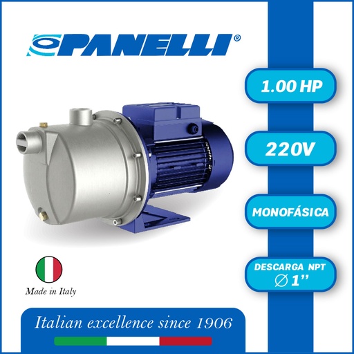 [5075PAN-0000] BOMBA MONOBLOCK INYECTORA PANELLI PSSPX101C  1,00HP 1PH/2200V/60HZ 1" NPT