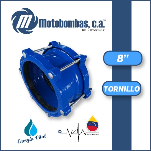 [3885ISA-8000001103] UNION JUNTA DRESSER CON TORNILLO 8" 