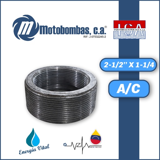 [4013ISA-] REDUCCION A/C ROSCADA SERIE ISA MOD. BUSHING  2-1/2" X 1-1/4"