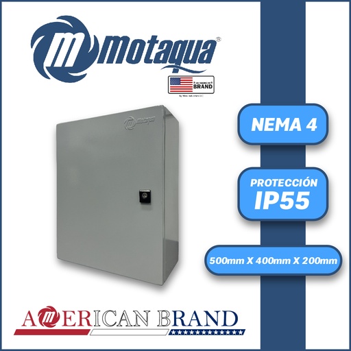 [6905VAR-MUX-A 5040/20] CAJA INDUSTRIAL NEMA 4 MARCA MOTAQUA  SERIE  MUX-A  MOD.  500X400X200