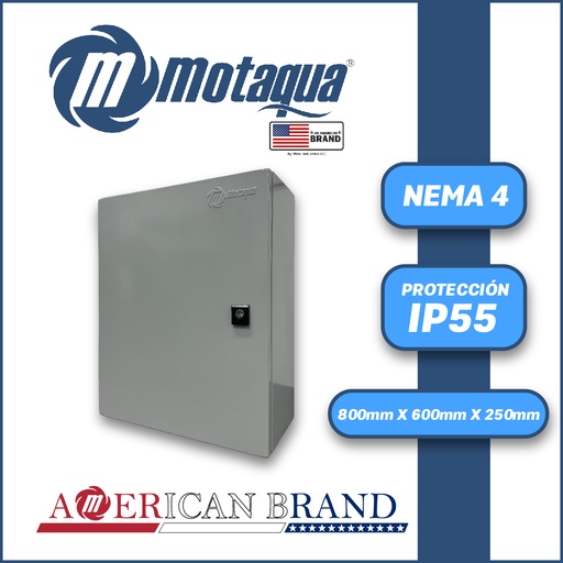 [6905VAR-MUX-A 8060/25] CAJA INDUSTRIAL NEMA 4 MARCA MOTAQUA  SERIE  MUX-A  MOD.  800X600X250
