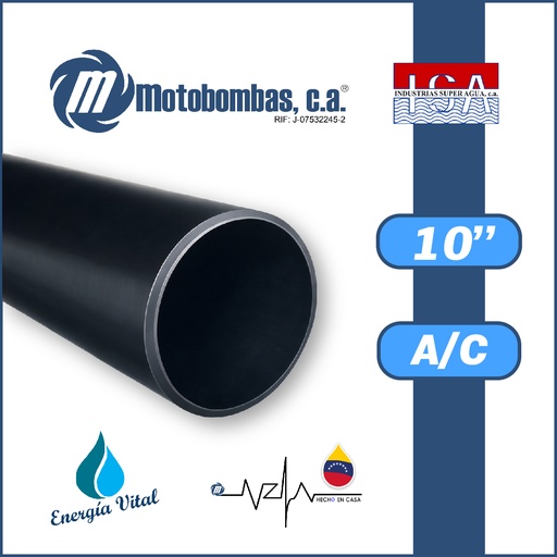 [2811VAR-S040D1000X240L-ACERO] TUBO MATERIA PRIMA A/C ASTM A53 SCH40 CC 10"