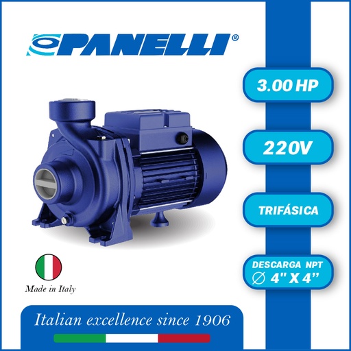[5065PAN-4] BOMBA MONOBLOCK  PANELLI PSCH 6AR 3,00HP/220V/3PH/60HZ 4" X 4" NPT