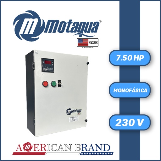 [6005MKD-075] TABLERO DE CONTROL Y POTENCIA MOTAQUA MF SERIE MKD MOD. TMDEMM6WRF0100F  7,50HP 1PH/230V INCLUYE CAPACITORES DE TRABAJO