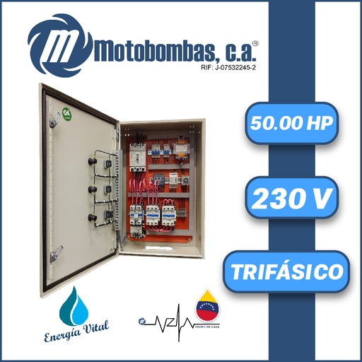 [6153MDE-6153MDE-T6123500-0000] TABLERO DE CONTROL Y POTENCIA TF  P/ SISTEMA CONTRAINCENDIO SERIE MDE MOD. TMDE6123500 1 BOMBA  50,00HP 3PH/230V ARRANQUE ESTRELLA-TRIANGULO